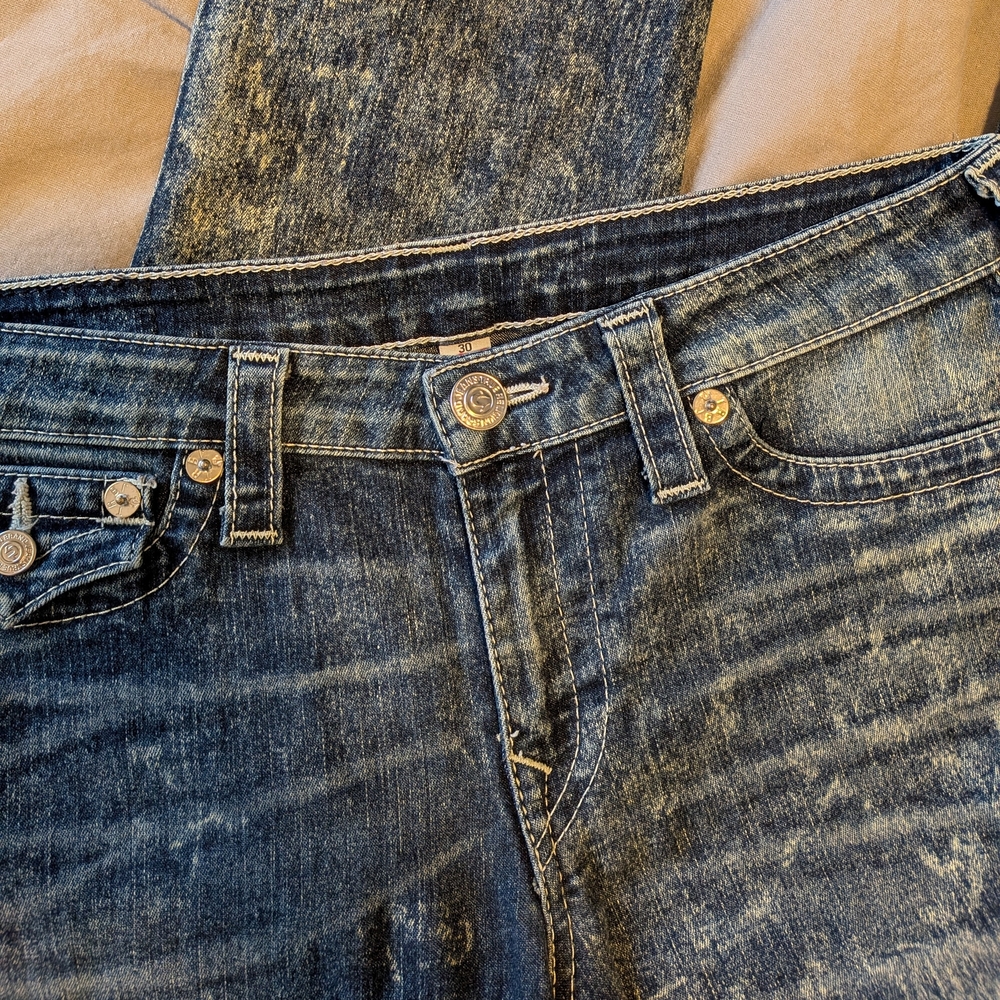 TRUE RELIGION Acid Wash Jeggings Women's Size 30 - Picture 10 of 10